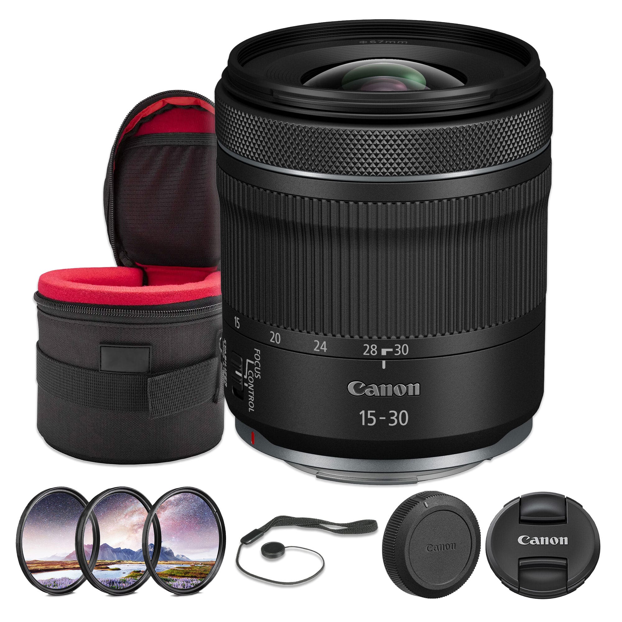 Canon - RF 15-30mm f/4.5-6.3 IS STM Lens (5775C002) Filter Kit Travel Vlogging Bundle - Black price history on PriceWatchPro