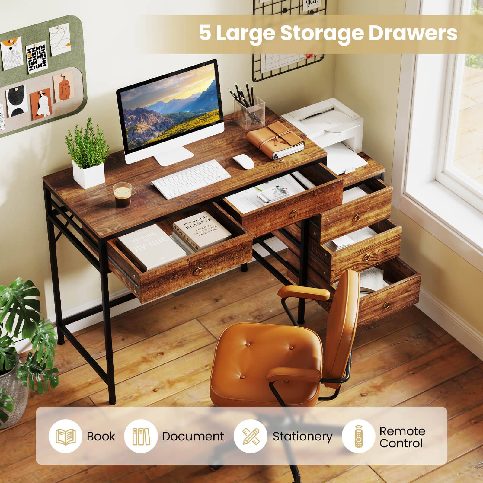 5 Large Storage Drawers

Book
Document
Stationery
Remote Control