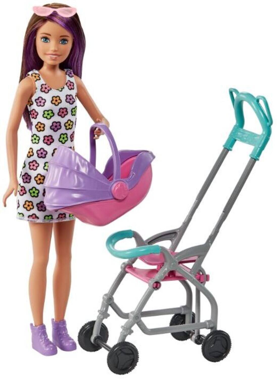 Alt View 4. Mattel - Mattel - Barbie Skipper Babysitters Inc. Stroller Playset, Brunette and Purple Hair   - Collectibles - Multicolor.