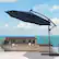 Alt View 8. Costway - 10FT Patio Offset Umbrella Solar Powered LED 360Degree Rotation Aluminum - Navy.