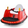 Costway - 12V Vehicle 360° Spin Race Toy Kids Ride On Bumper Car w/ Remote Control - Red
