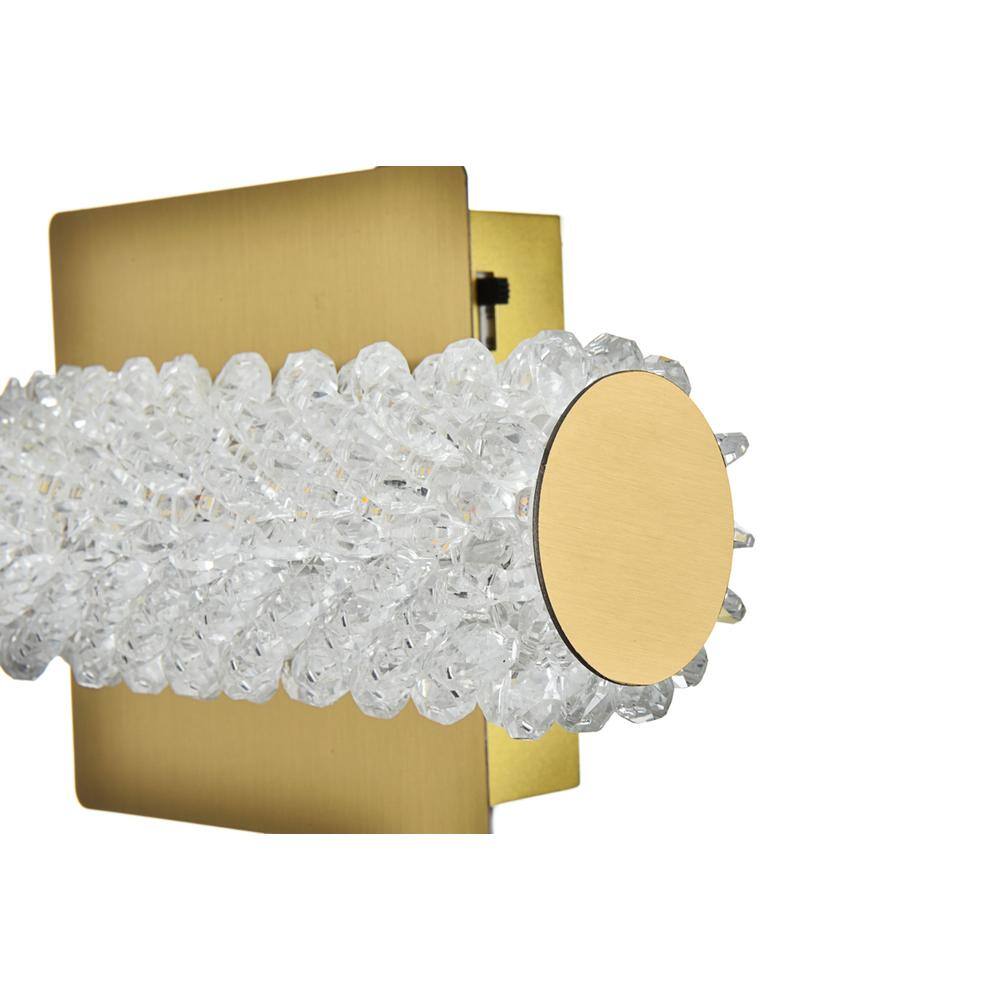 Angle. Elegant Lighting - Bowen 12 inch Adjustable LED Wall Sconce in Satin Gold - Satin Gold.