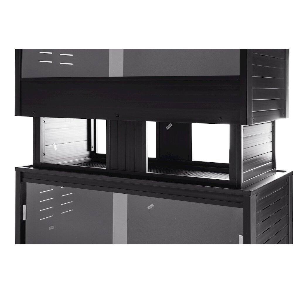 Angle. New Age Pet - ECOFLEX Mojave Stacker, Large-Black - Black.