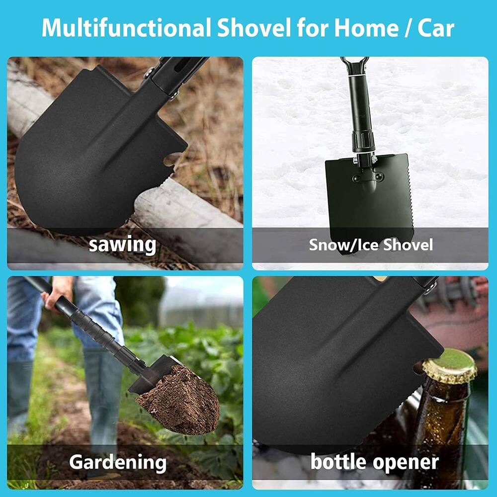 MOSZAR LLC - Car Emergency Kit with Jumper Cables, Shovel & First Aid Tools