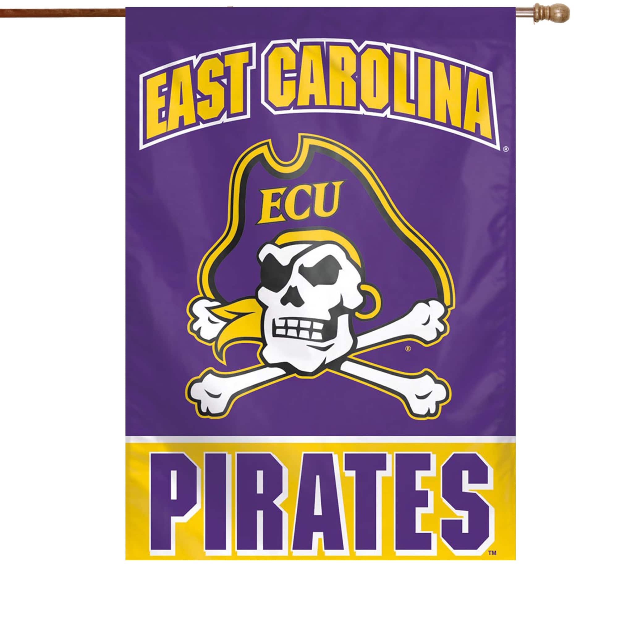 WinCraft - East Carolina Pirates 28" x 40" Full Name Single-Sided Vertical Banner - Multicolor