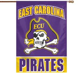 WinCraft - East Carolina Pirates 28" x 40" Full Name Single-Sided Vertical Banner - Multicolor