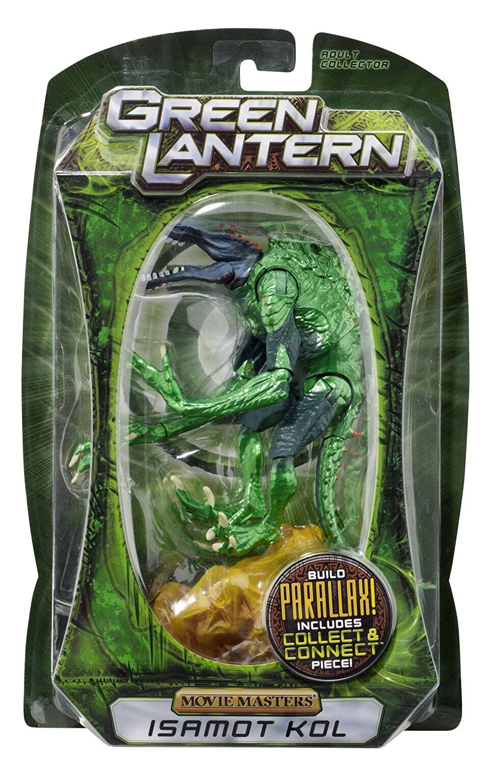 Green Lantern  
RoulT Collector  

Build Parallax!  
Includes Collect & Connect Piece!  

Movie Masters  
Isamot Kol