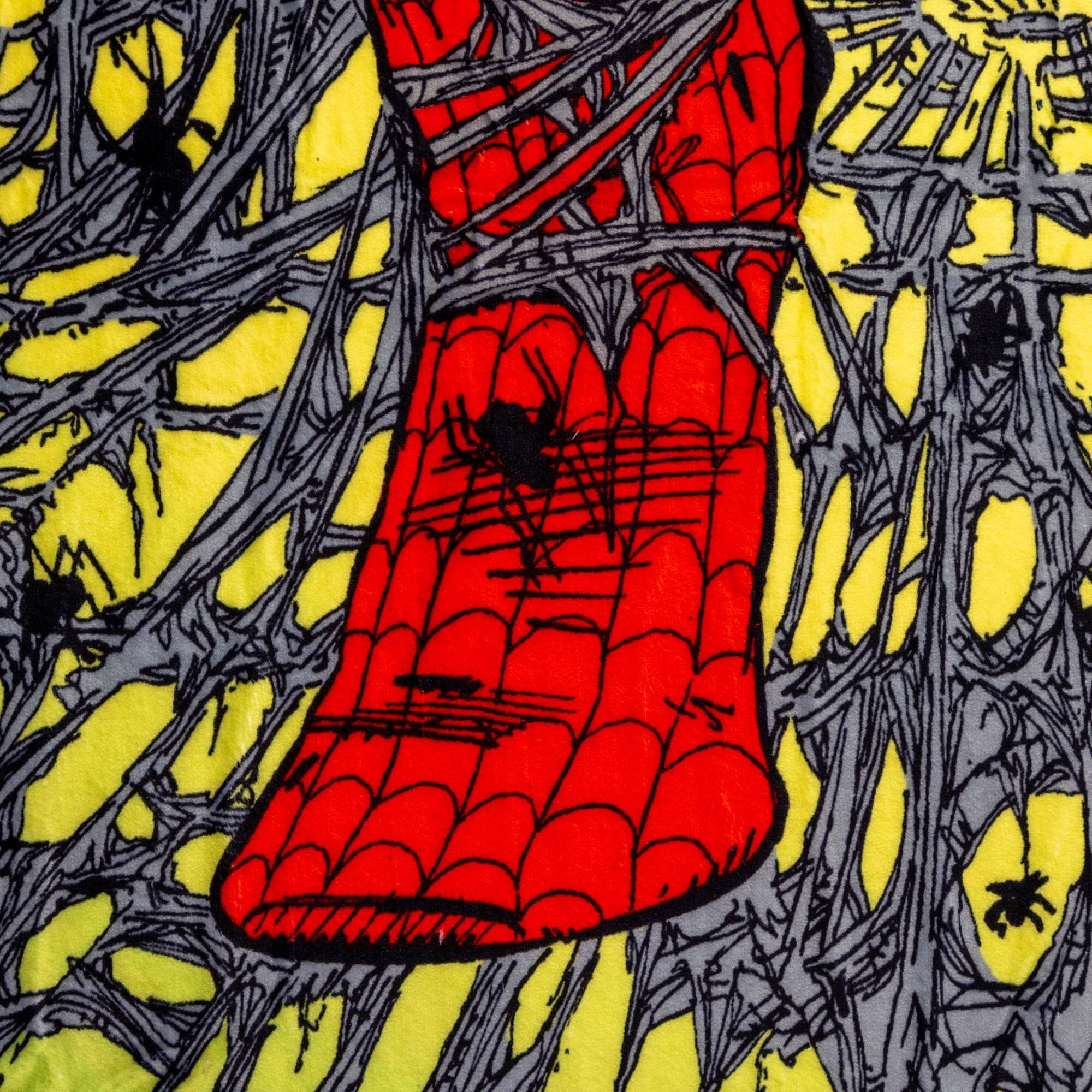 Alt View 1. Surreal Entertainment - Marvel Comics Spider-Man Comic Book Cover Fleece Throw Blanket | 45 x 60 Inches - Multi-Colored.