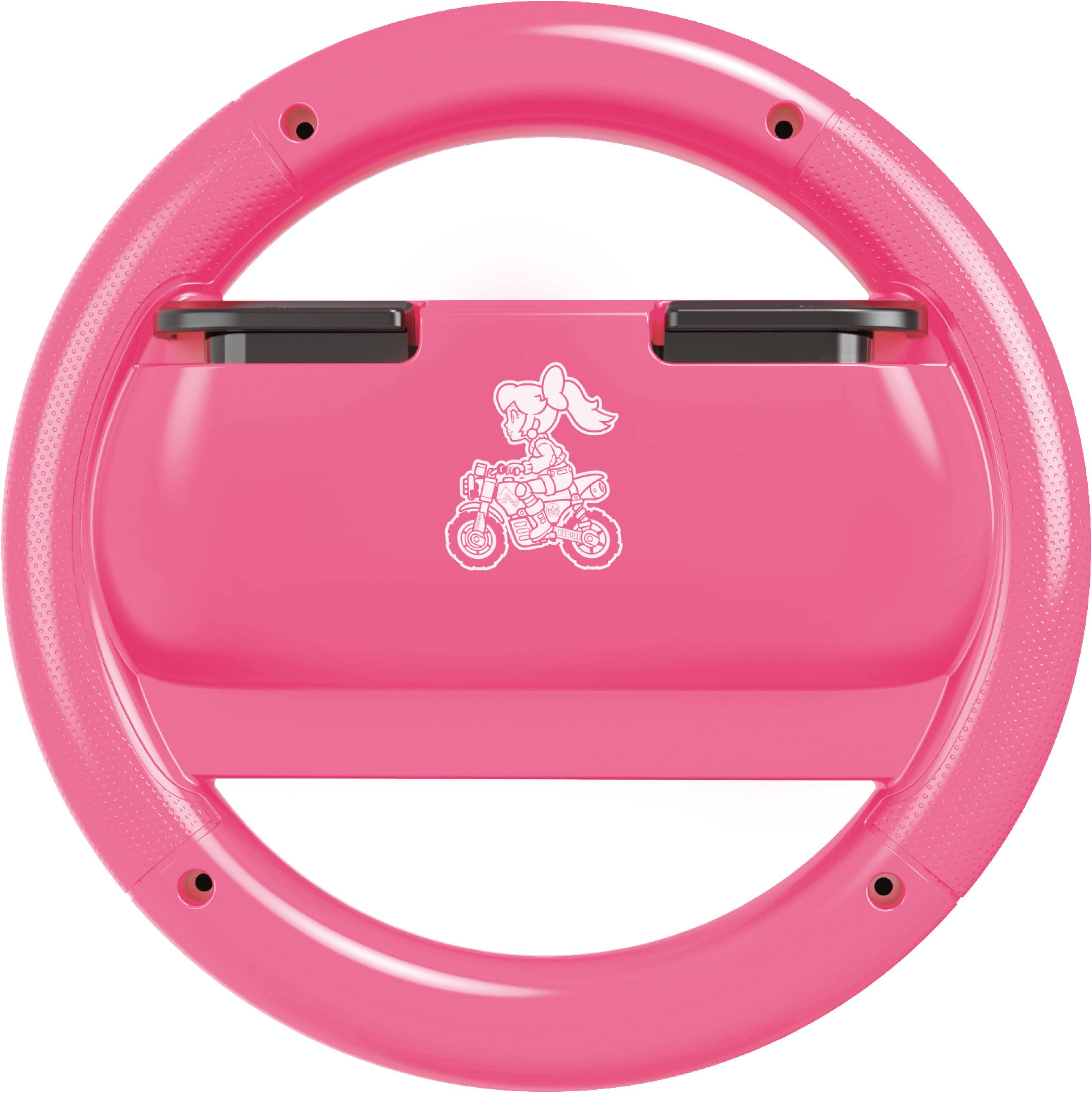 Alt View 1. Hori - HORI Mario Kart Racing Wheel Attachment (Peach) for Switch 2 - Officially Licensed by Nintendo - Pink.