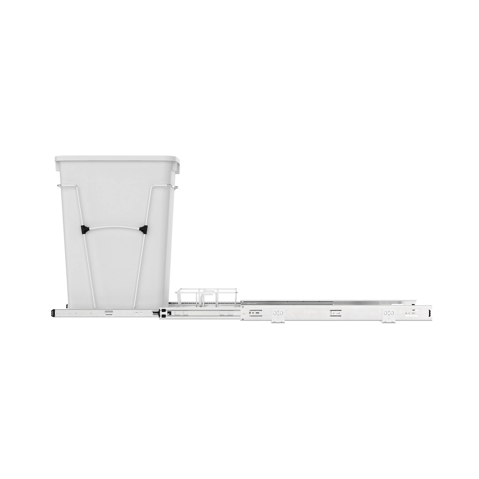 Alt View 8. Rev-A-Shelf - Rev-A-Shelf Pullout Trash Can 35 qt. for Kitchen Cabinets, White, RV-12KD-11C S - White.