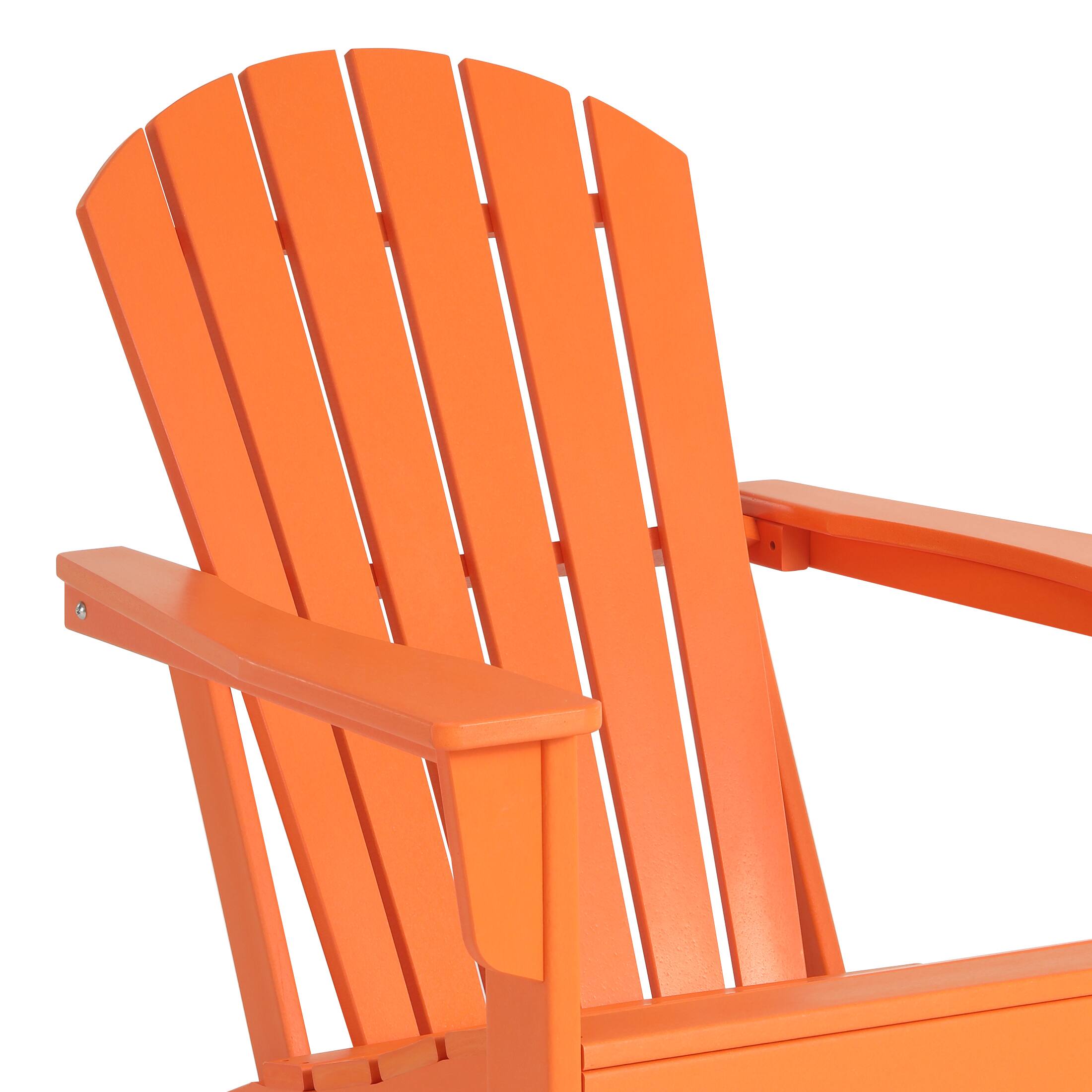 Alt View 4. WestinTrends - WestinTrends Dylan Outdoor Adirondack Chair (Set of 2) - Orange.