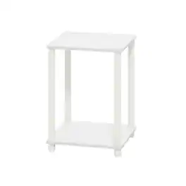 FurniFact - End Table with Modern Design and Sturdy Construction - White