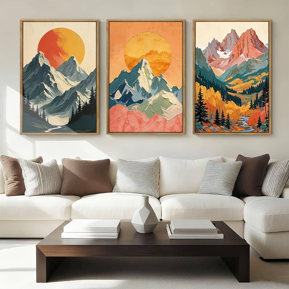 Fabibe - 16"x24"x3 Vintage Floral Wall Art The decorative paintings feature a nature design - Abstract Woodland Wall Art 16"L x 24"W