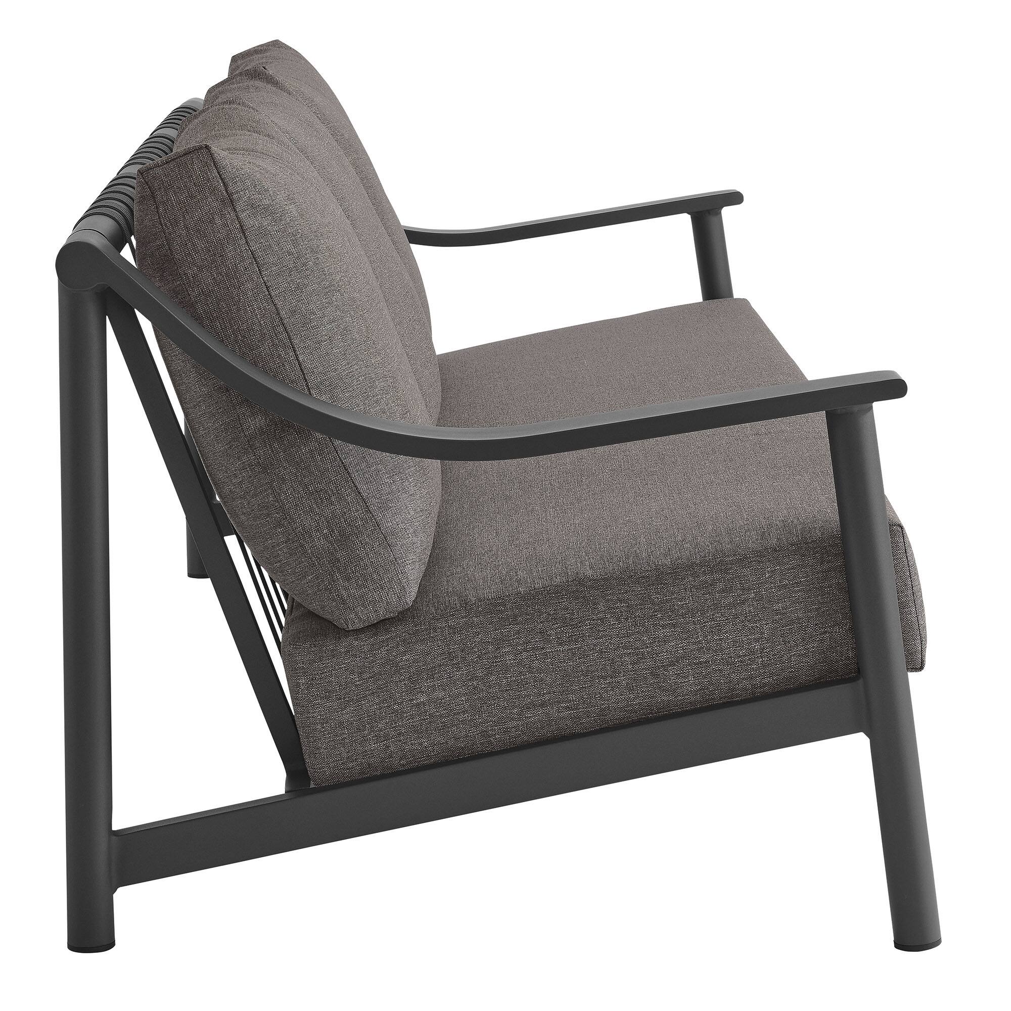 Alt View 2. Modway - Terrace Outdoor Patio Aluminum Sofa by Modway - Carbon Graphite.