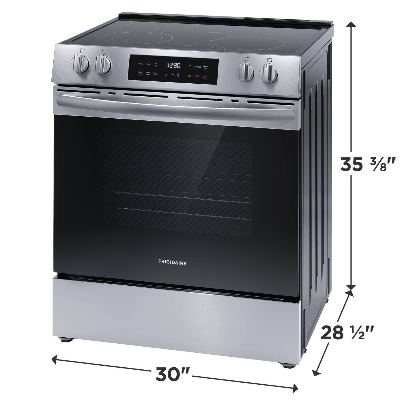- I === 12:30 - CART -e 35 3/8" FRIGIDAIRE 28 1/2" 30"