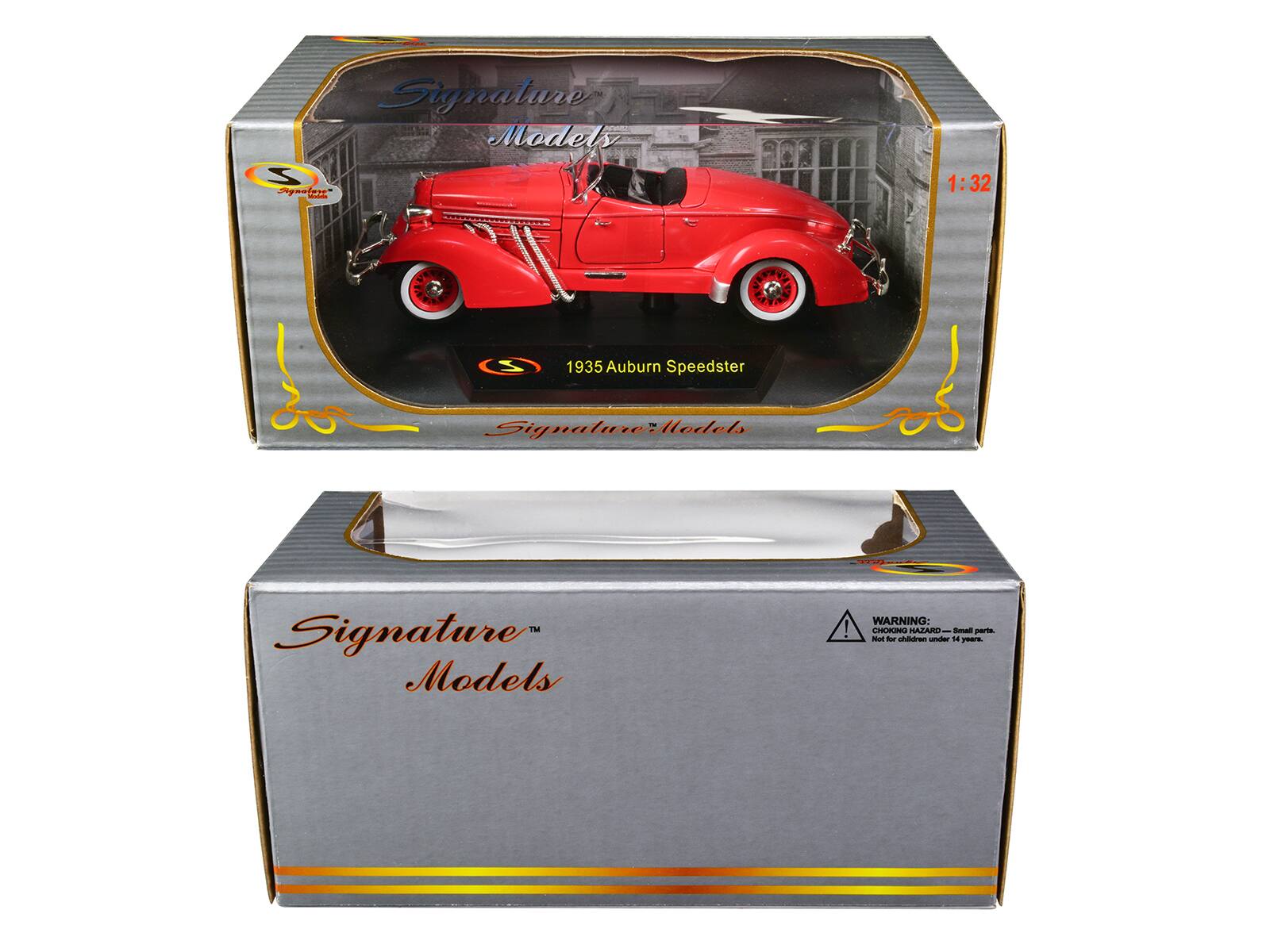 Signature - Model Dyn 1:32  
1935 Auburn Speedster  
Signatures Models  
WARNING: CHOKING HAZARD - Small parts. Not for children under 3 years.