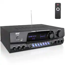 Pyle - WIRELESS BT STREMING RECEIVER AMPLIFIER - Black