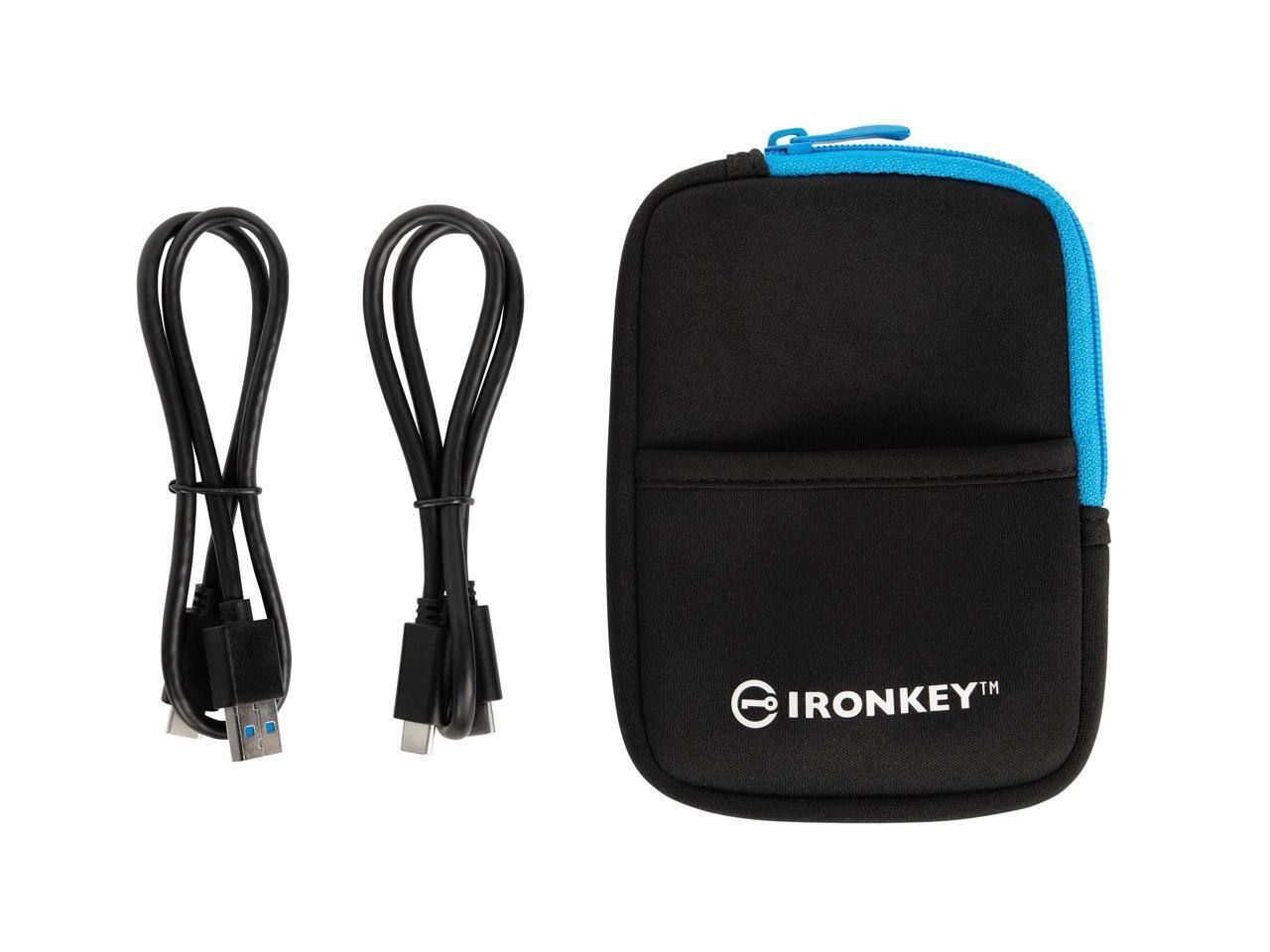 Alt View 4. Kingston - Kingston IronKey Vault Privacy 80 3840GB External SSD IKVP80ES/3840G - Blue.