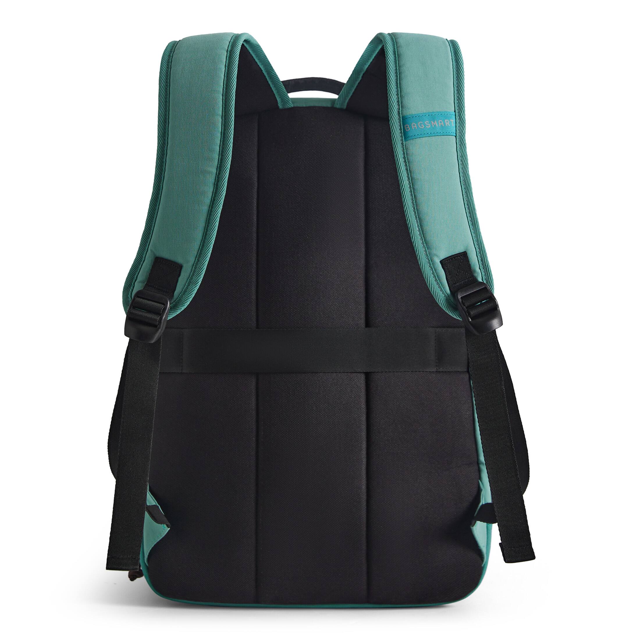 Left. Bagsmart - Focus 26L Laptop Backpack Water-Resistant Daypack with 15.6 Inch Laptop & iPad Sleeves for School Work Travel - Green.