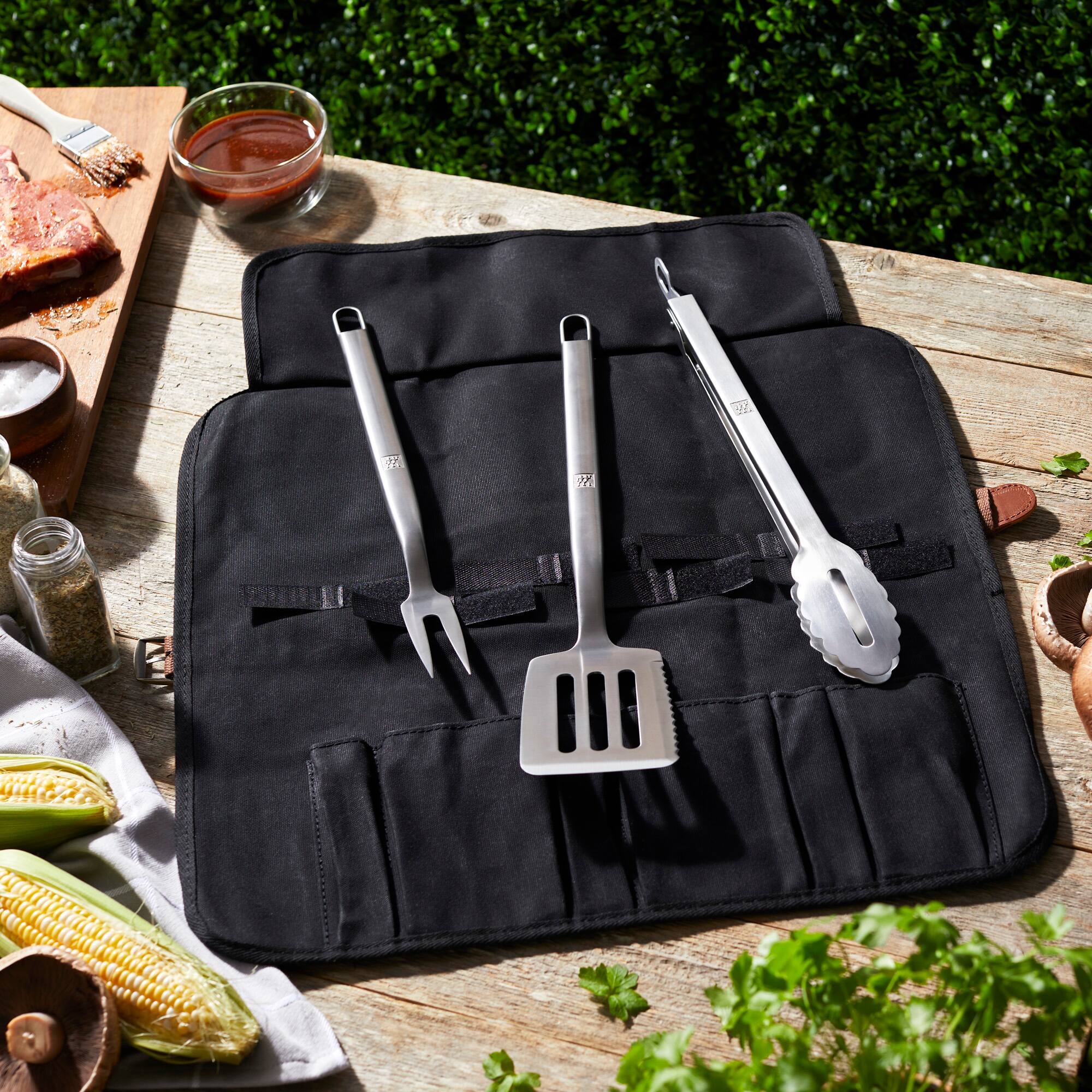 Alt View 1. ZWILLING - ZWILLING BBQ+ 4-pc Grill Tool Set - Black.