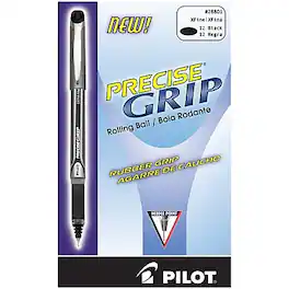 Pilot - Precise Grip Rollerball Pens, Extra Fine Point, Dozen - Black Ink