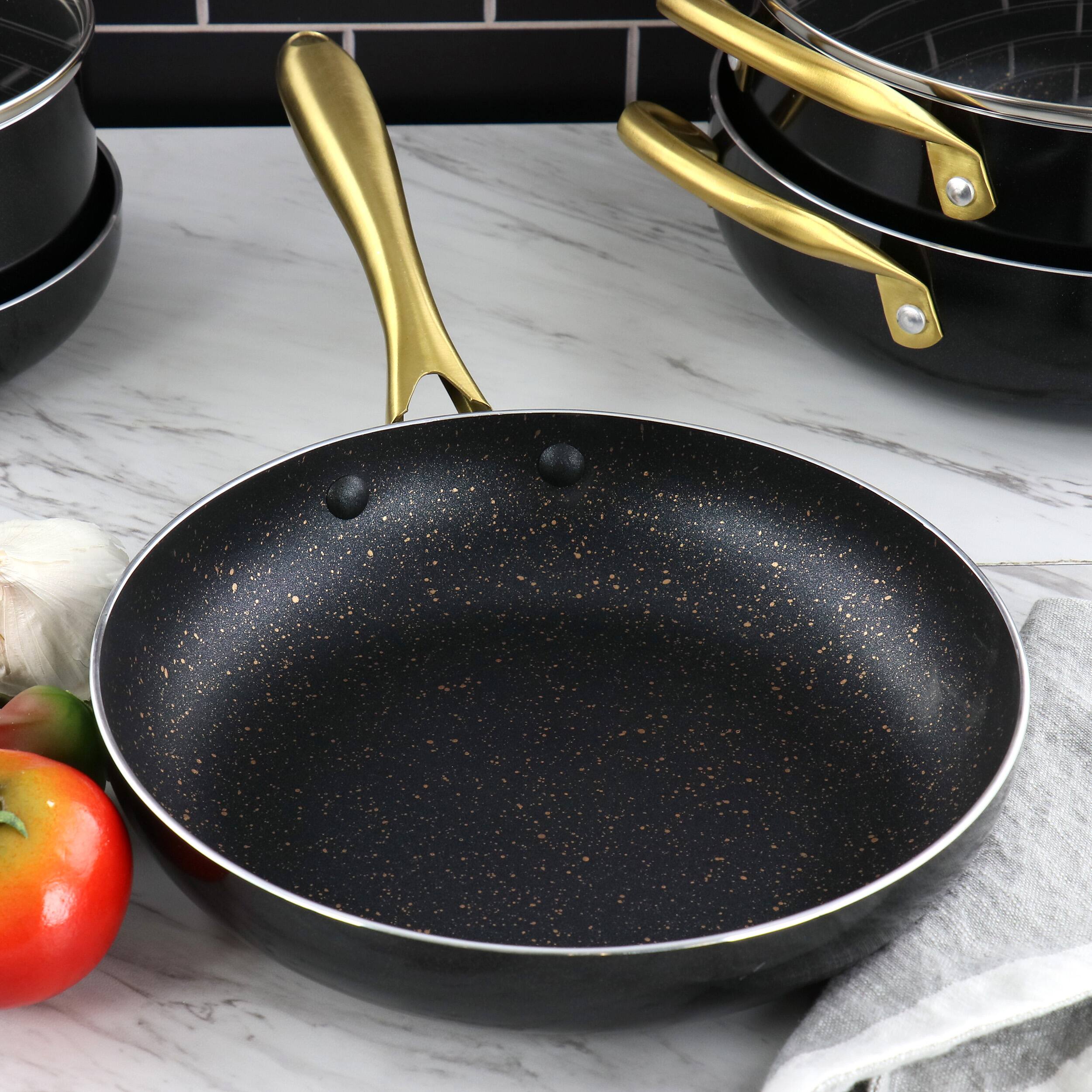 Alt View 4. Gibson - Gibson Home Ellsworth 9.5 Inch Aluminum Nonstick Frying Pan - Black.