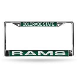 Rico Industries - Colorado State CSU Rams Chrome Metal License Plate Frame Holder - Multi