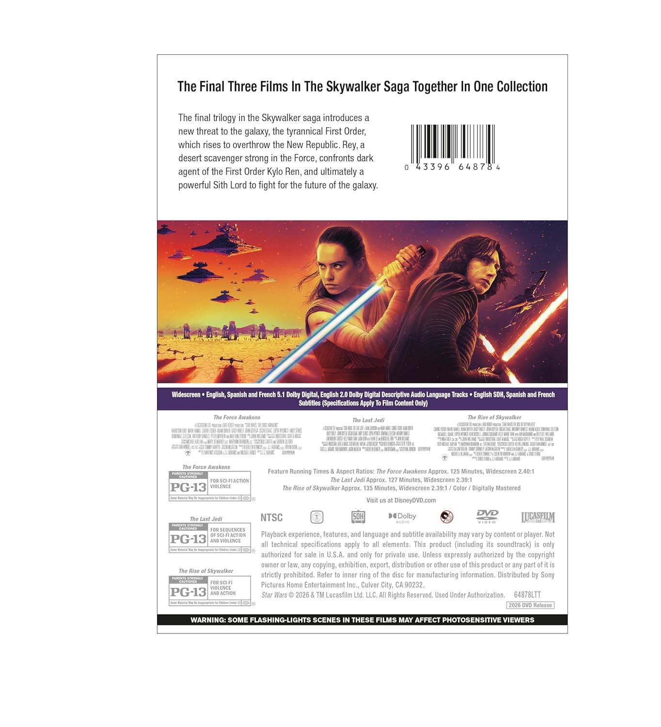 Alt View 1. Star Wars: Sequel Trilogy   - DVD.