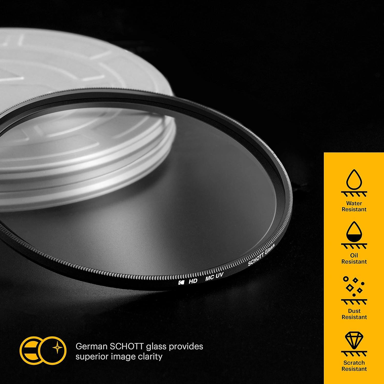 - Water Resistant
- Oil Resistant
- Dust Resistant
- Scratch Resistant

German SCHOTT glass provides superior image clarity