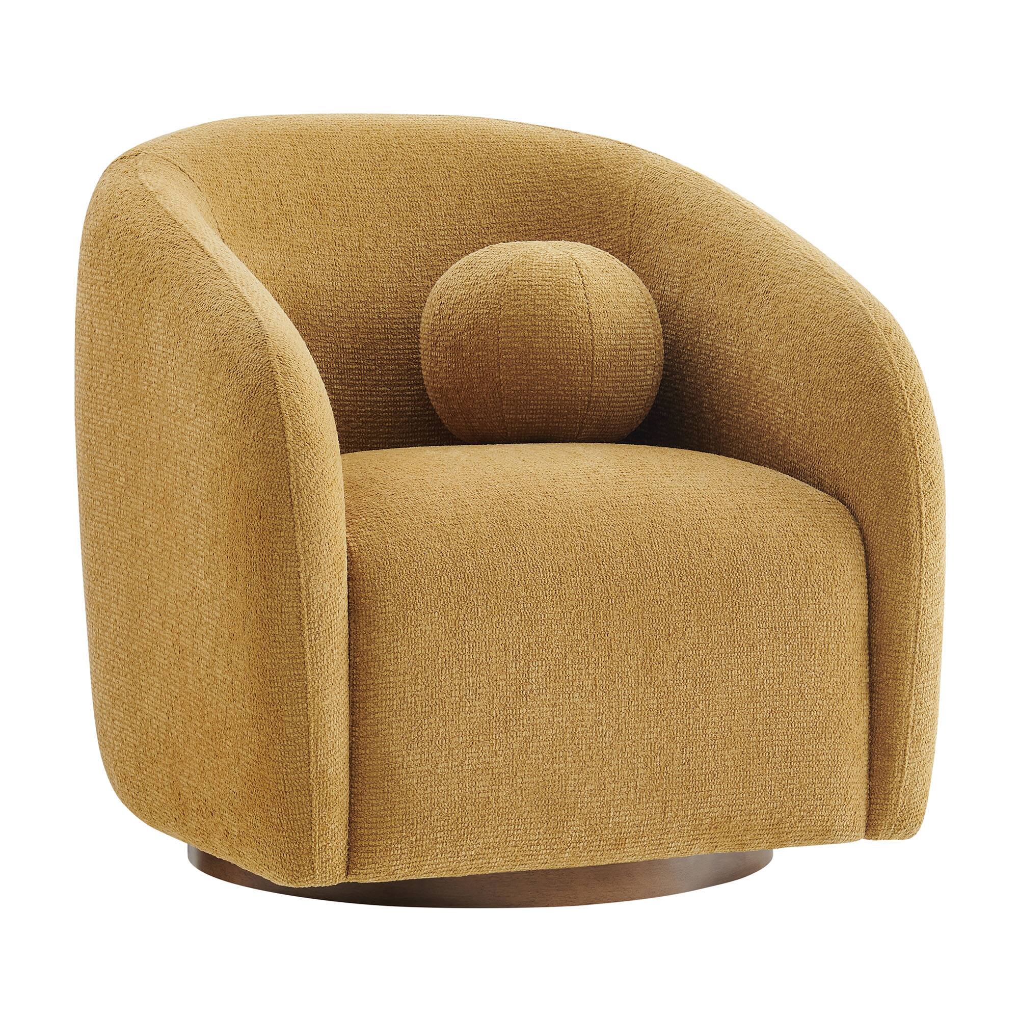 Angle. Modway - Holland Swivel Armchair by Modway - Mustard.