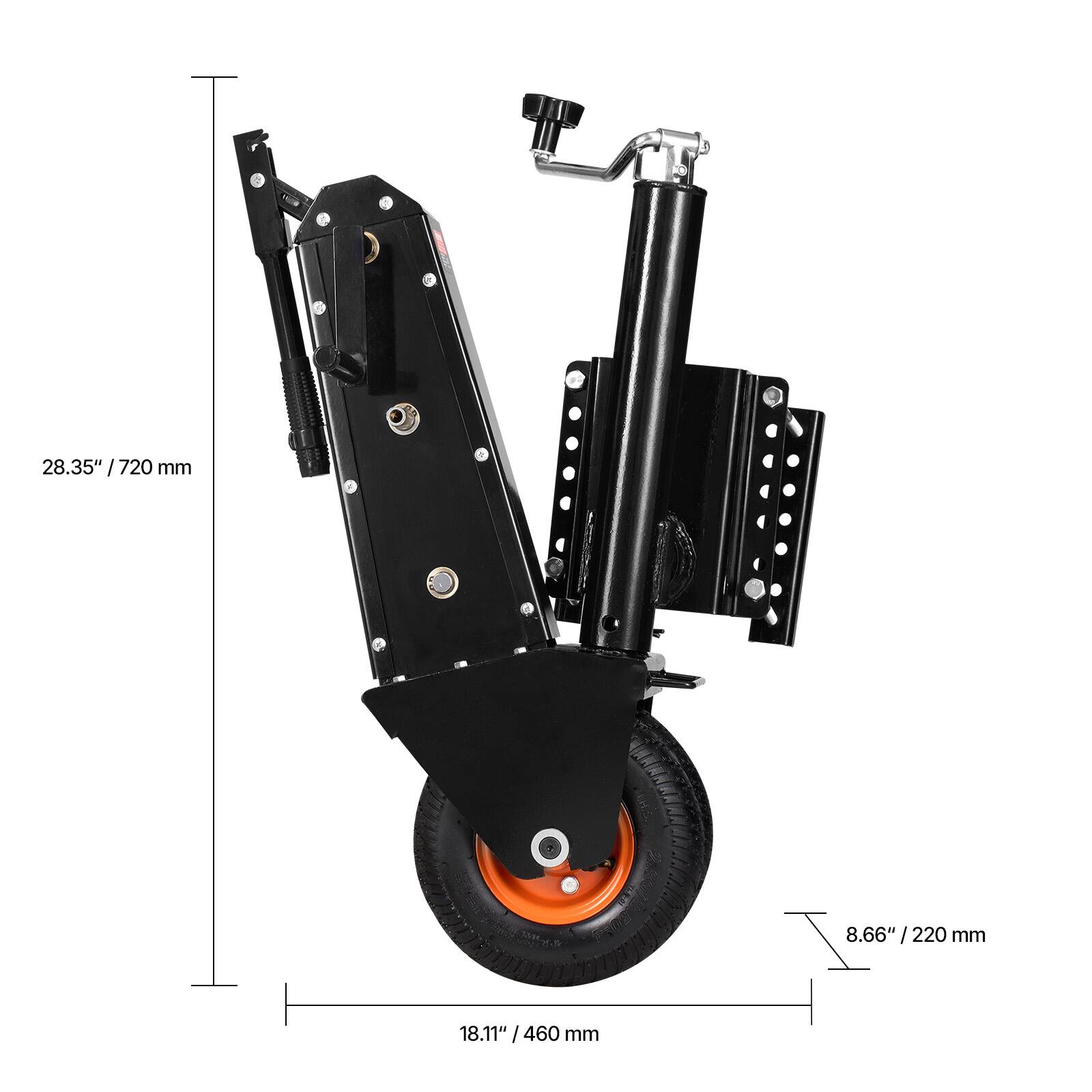 28.35" / 720 mm, 8.66" / 220 mm, 18.11" / 460 mm