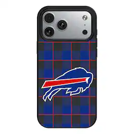 Keyscaper - NFL - Buffalo Bills Plaid Magnetic Bump iPhone Case - 16 - Black
