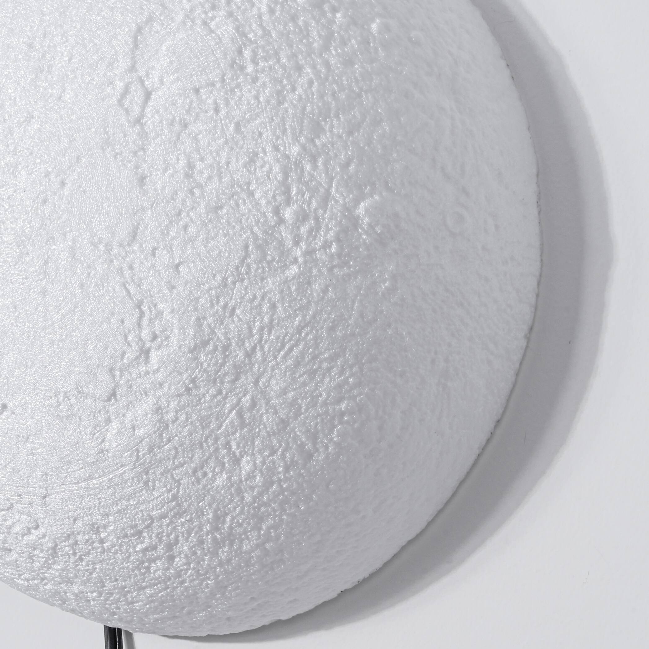 Back. Lamp Depot - Semi-Circular Moon Wall Lamp with Plug - White.