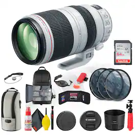 Canon - EF 100-400mm f/4.5-5.6L IS II USM Lens (9524B002) + Filter Kit + More (International Version)