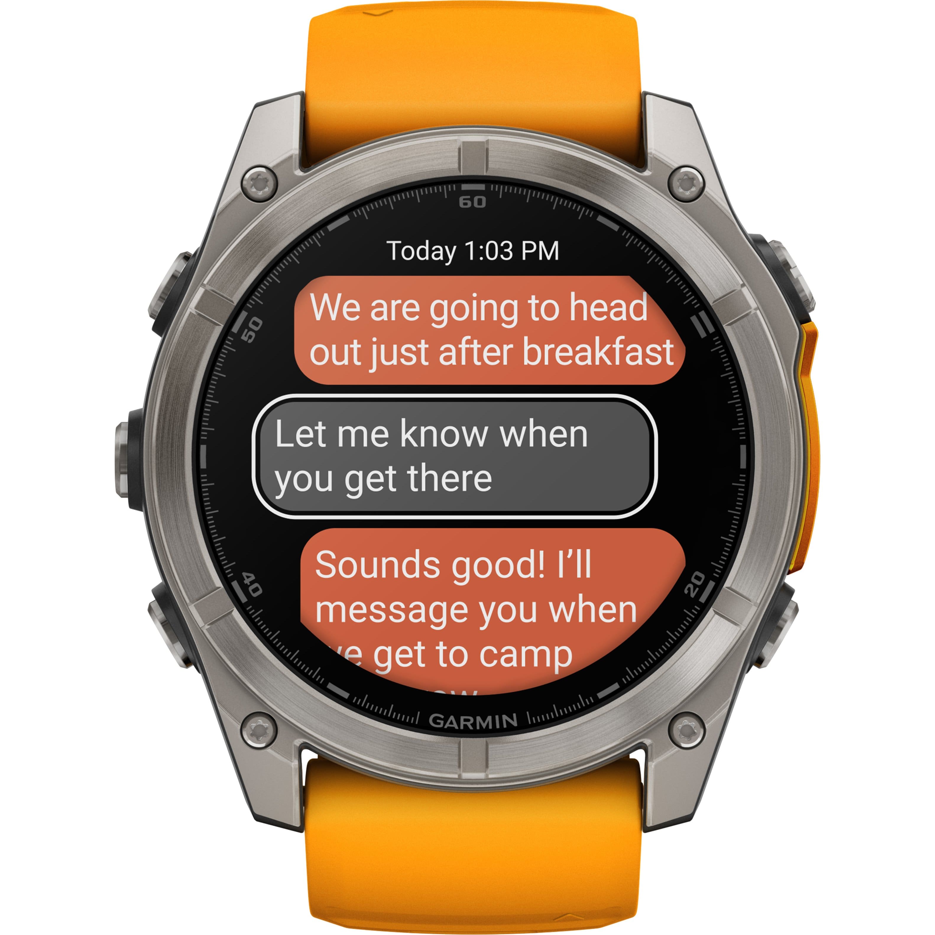 Today 1:03 PM We are going to head out just after breakfast. Let me know when you get there. Sounds good! I'll message you when I get to camp.