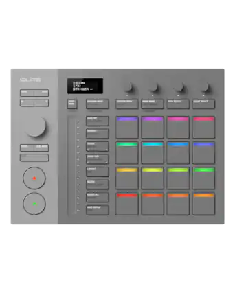 SLAB UNDO REDO
STEMS FX1 IIII TRIGGER I
2 1
STRIP MODE
ENCODER MODE PADS/DECK
TRIGGER MODE PAD FX
PIANO MODE STEP SEQUENCE
DECK SELECT
SCENE SELECT
UTILITY
DEVICE MODE
PLAY IN KEY
AUTO SET AUTO SET MODE
FAVORITE MONO / POLY
FOCUS
DIAL MODE
OCTAVE PIANO ROLL
SHIFT
SCENE SIZE QUANTIZE VALUE
LIBRARY VIEW
DELETE CLEAR SEQUENCE
SELECT ALL QUANTIZE
NOTE REPEAT HOLD
