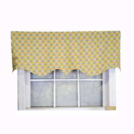 Front. RLF Home - RLF Home Modern Design Classic Petite Flower Regal Style Window Valance 50" x 17" Spring - Spring.