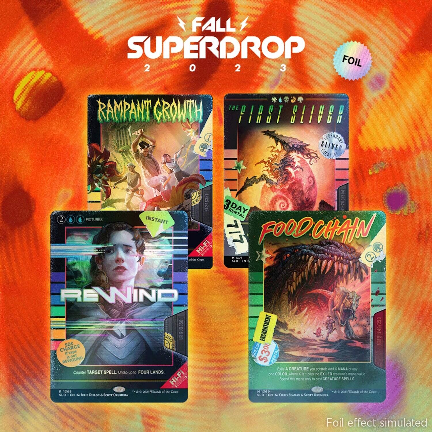 FALL SUPERDROP 2 0 2 3 FOIL

RAMPANT GROWTH

THE FIRST SILVER

3 DAY RENTAL

PICTURES

INSTANT

REWIND

FOOD CHAIN

$300 RENTAL

Exile a CREATURE you control: Add 3 MANA of any color where X is the EXILED creature's mana value. Spend this mana only to cast CREATURE SPELLS

Foil effect simulated