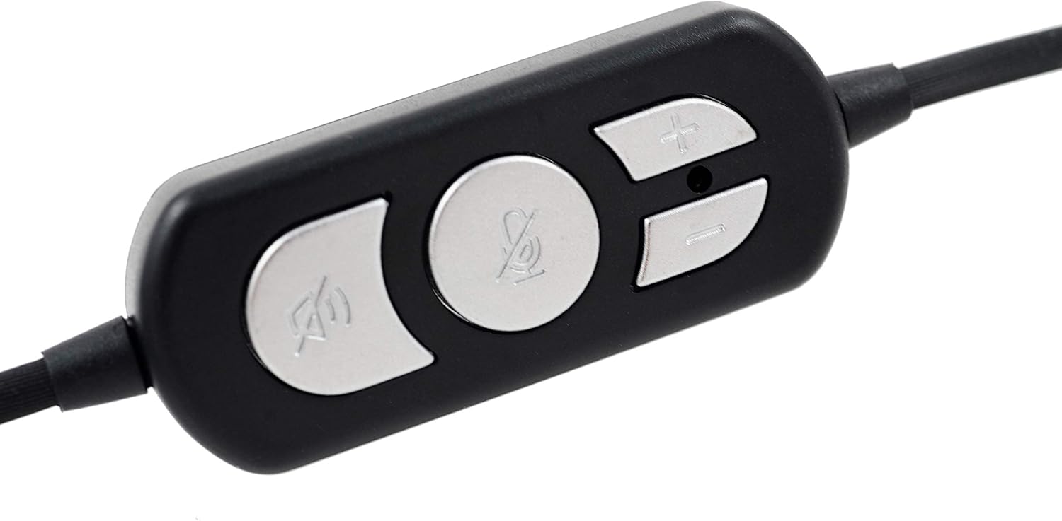 Back. iMicro - IM320 USB Wired Headset - Black.