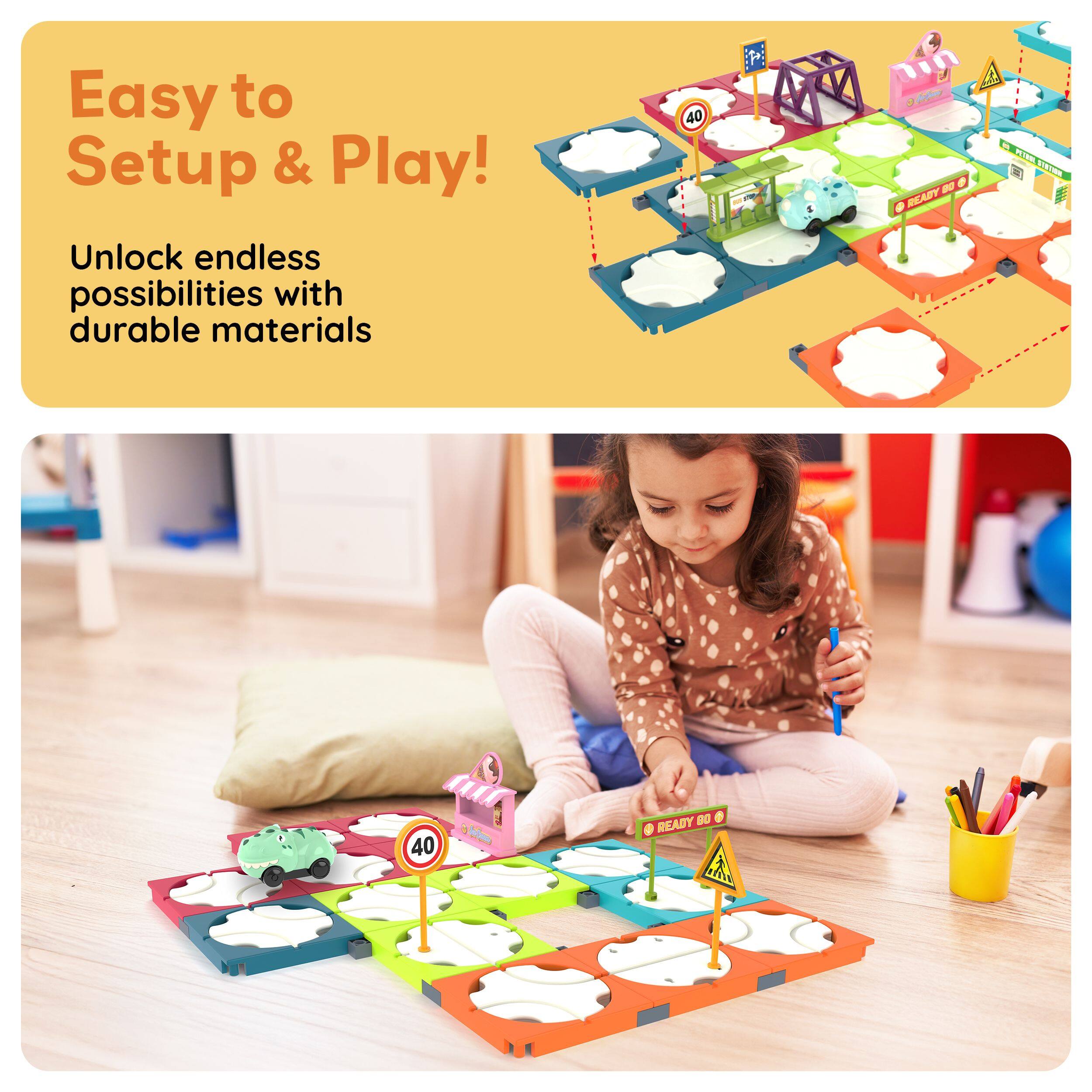 Easy to Setup & Play!  
Unlock endless possibilities with durable materials