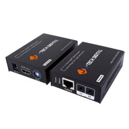 J-Tech Digital - 1080P 60Hz HDMI Extender Balun Over Ethernet w/ Dual IR (200ft.) - Black