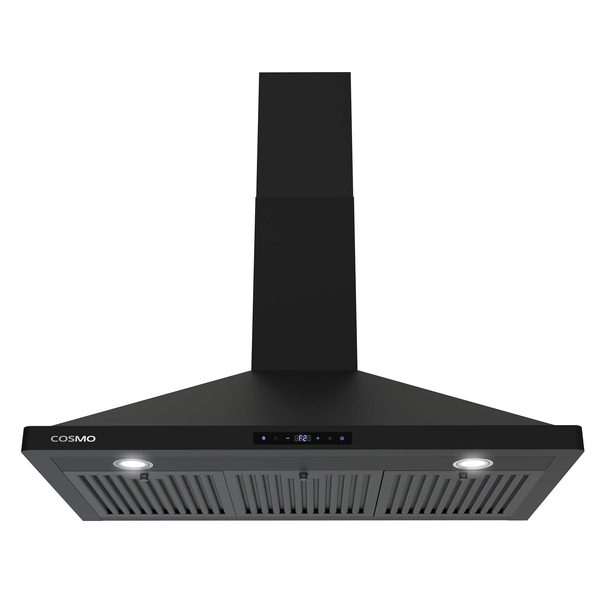 COSMO - 36 inches - Convertible - Wall Range Hood - Matte Black