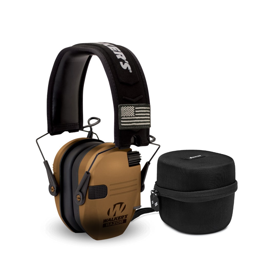 Walkers - Walker's Razor Slim Battle Electronic Muff with Protection Case Bundle - Brown price history on PriceWatchPro