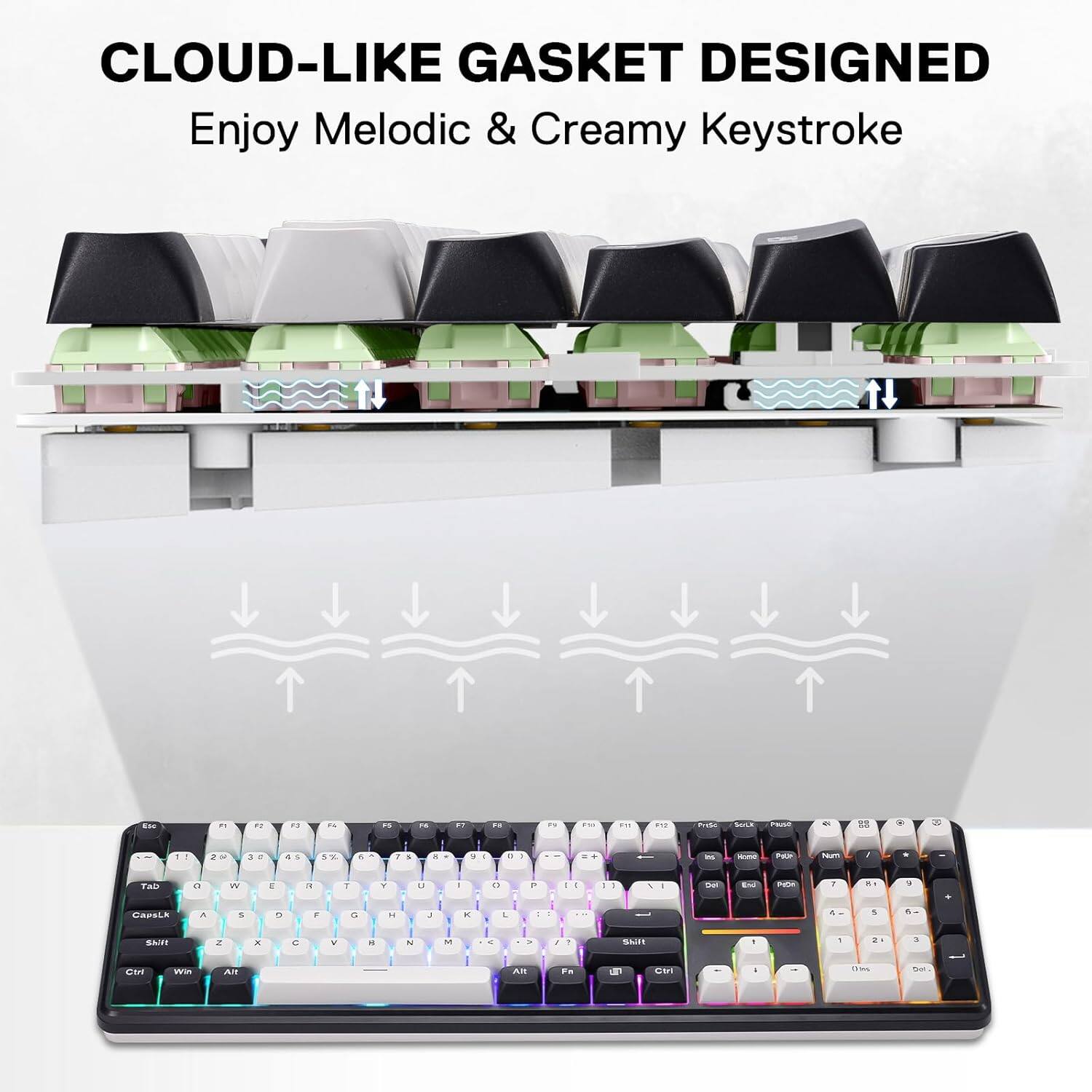 CLOUD-LIKE GASKET DESIGNED  
Enjoy Melodic & Creamy Keystroke