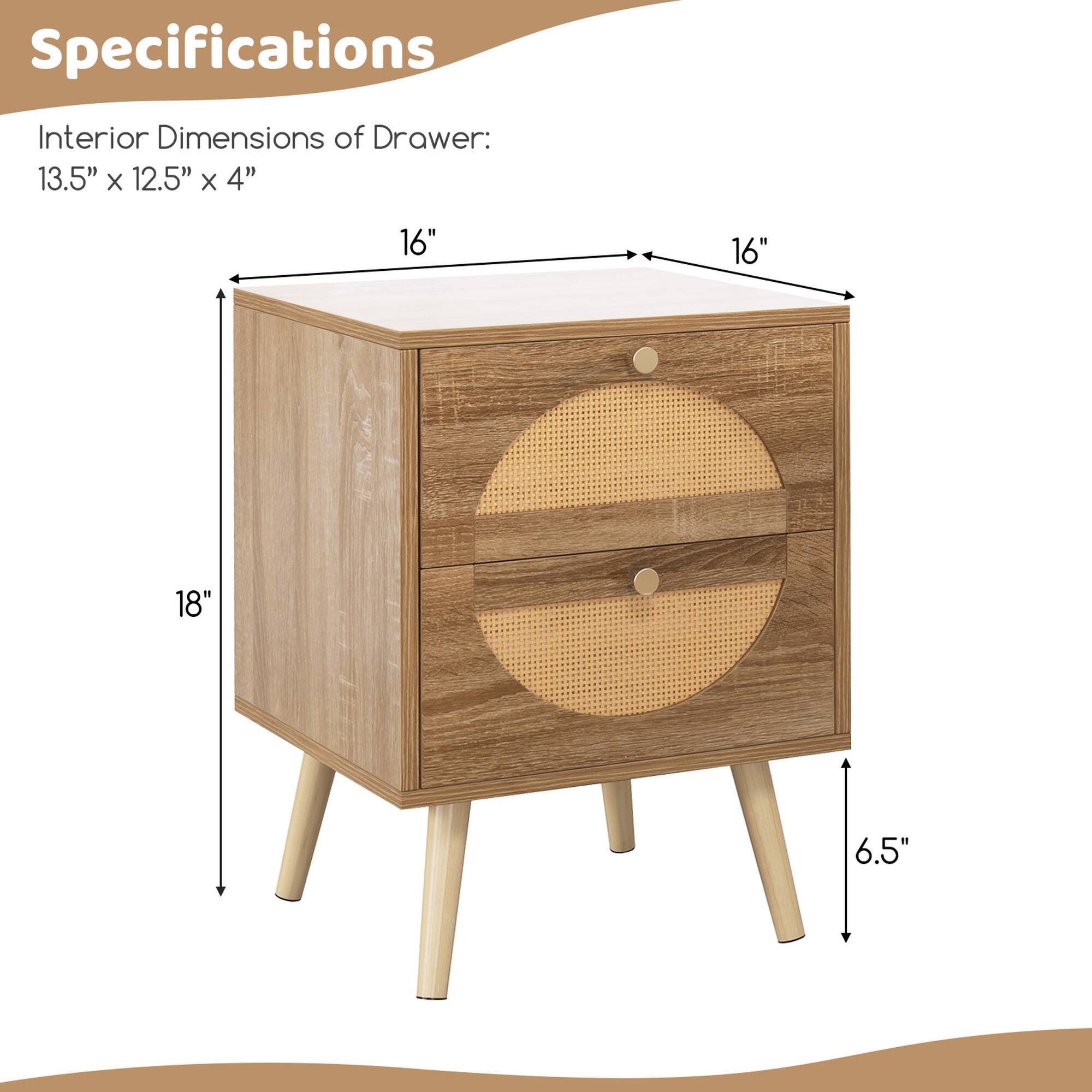 Specifications
Interior Dimensions of Drawer: 13.5" x 12.5" x 4"
16"
16"
18"
6.5"