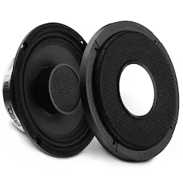 DS18 Audio - PRO-HY 8" 2-way Coaxial Shallow-Mount Mid-Range Speaker with Built-in Driver and Grille, 200W RMS 8-Ohm
