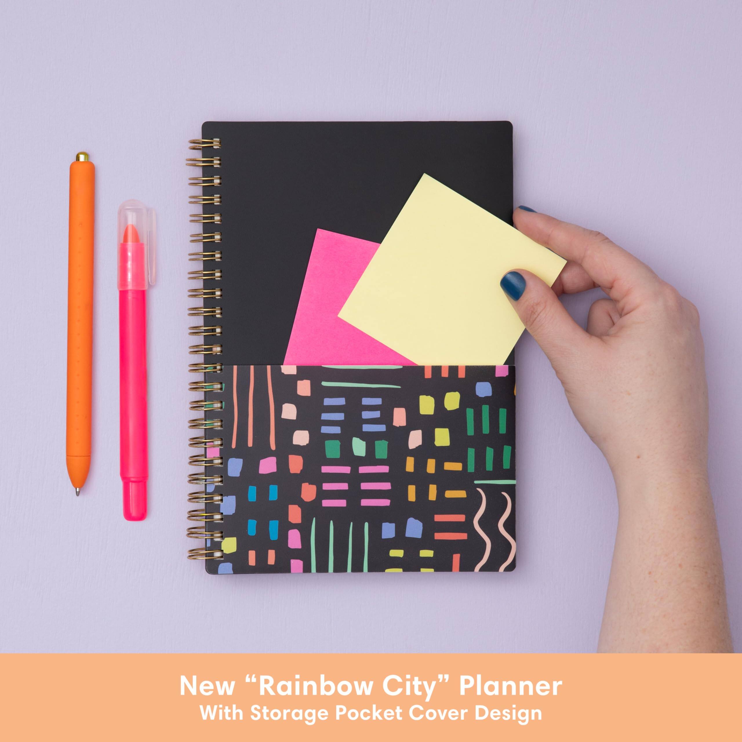 New "Rainbow City" Planner With Storage Pocket Cover Design