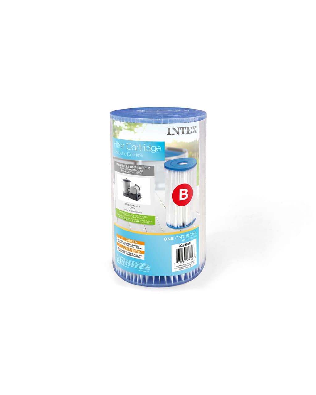 Intex - 29005E Type B Easy Set Swimming Pool Filter Pump Cartridge, Easy Clean Dacron Material, Single Pack price history on PriceWatchPro