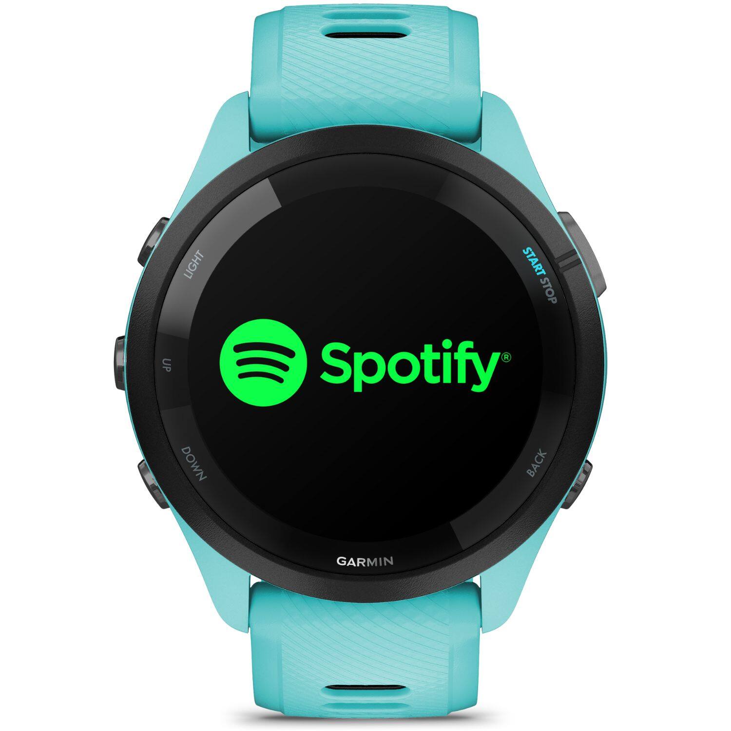 LIGHT UP START STOP  
A Spotify DOWN BACK  
GARMIN