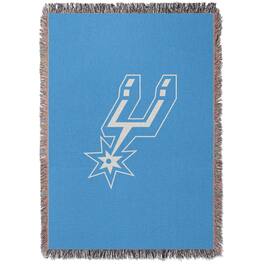 Chad & Jake - San Antonio Spurs Woven Blanket - Blue